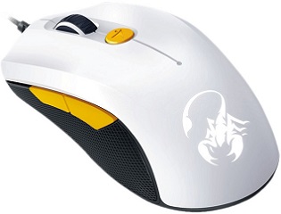 GENIUS MOUSE SCORPION M6-600, WIRED, USB, OPTICAL, GAMING, WHITE/ORANGE, 2YW.